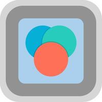 Diagram Flat Round Corner Icon vector