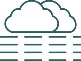 fog Line Gradient Round Corner Icon vector