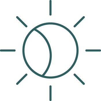 Eclipse Line Gradient Round Corner Icon vector