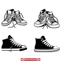moderno zapato ilustraciones mejorar tu diseño portafolio vector