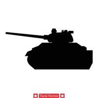 tanque guerra conjunto completar conjunto para militar temática Arte vector