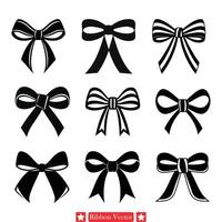 Contemporary Ribbon Elegance Stylish Designs for Modern Trends vector