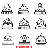 Snowy Season Staples Versatile Winter Hat Collection vector