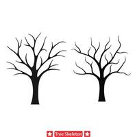 Hauntingly Beautiful Tree Skeleton Collection Artistry vector