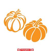 Spectral Pumpkin Symphony Enigmatic Silhouettes for Halloween Nights vector