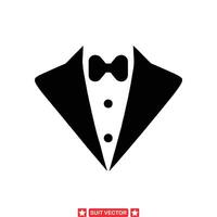 Executive Ensemble Sharp Suit Silhouettes for Professional Projects vector