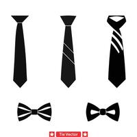 clásico corbata paquete eterno estilo elementos para diseños vector
