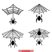 Gothic Spider Graphics Dark and Intricate Silhouettes vector