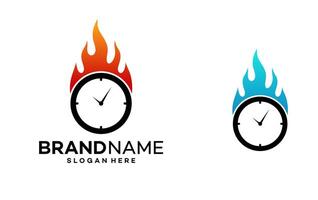 fire time logo design template illustration vector