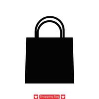 Carry with Class Sophisticated Shopping Bag s vector