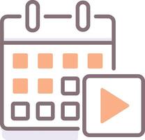 Calendar Icon for schedule reminder symbol image on the white background vector