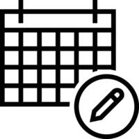 Calendar Icon for schedule reminder symbol image on the white background vector