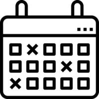 Calendar Icon for schedule reminder symbol image on the white background vector