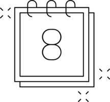 Calendar Icon for schedule reminder symbol image on the white background vector