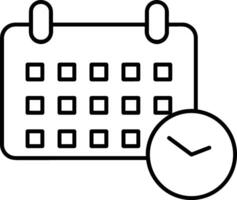 Calendar Icon for schedule reminder symbol image on the white background vector