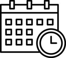 Calendar Icon for schedule reminder symbol image on the white background vector