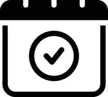 Calendar Icon for schedule reminder symbol image on the white background vector