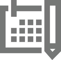 Calendar Icon for schedule reminder symbol image on the white background vector