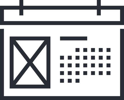 Calendar Icon for schedule reminder symbol image on the white background vector