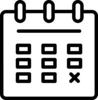 Calendar Icon for schedule reminder symbol image on the white background vector