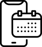 Calendar Icon for schedule reminder symbol image on the white background vector