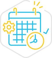 Calendar Icon for schedule reminder symbol image on the white background vector