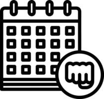 Calendar Icon for schedule reminder symbol image on the white background vector