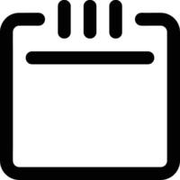 Calendar Icon for schedule reminder symbol image on the white background vector