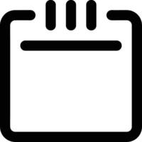 Calendar Icon for schedule reminder symbol image on the white background vector