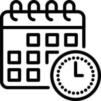 Calendar Icon for schedule reminder symbol image on the white background vector