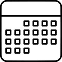 Calendar Icon for schedule reminder symbol image on the white background vector