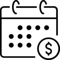 Calendar Icon for schedule reminder symbol image on the white background vector