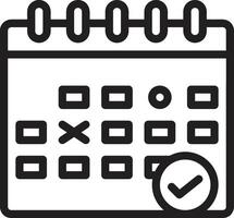 Calendar Icon for schedule reminder symbol image on the white background vector