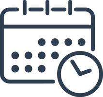 Calendar Icon for schedule reminder symbol image on the white background vector