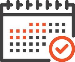 Calendar Icon for schedule reminder symbol image on the white background vector