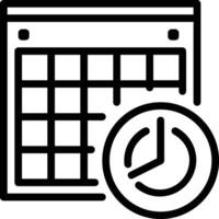 Calendar Icon for schedule reminder symbol image on the white background vector