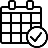 Calendar Icon for schedule reminder symbol image on the white background vector