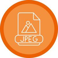 Jpeg Line Multi Circle Icon vector
