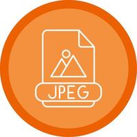 Jpeg Line Multi Circle Icon vector