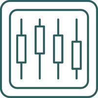 diagrama línea degradado redondo esquina icono vector