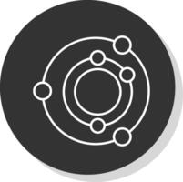 Radar Line Grey Circle Icon vector