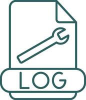 Log Format Line Gradient Round Corner Icon vector