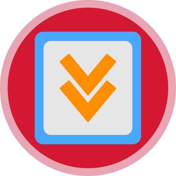 abajo plano multi circulo icono vector