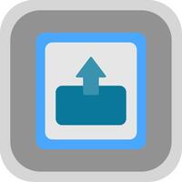 Out Flat Round Corner Icon vector