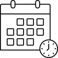 Calendar Icon for schedule reminder symbol image on the white background vector