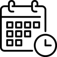 Calendar Icon for schedule reminder symbol image on the white background vector