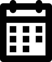 Calendar Icon for schedule reminder symbol image on the white background vector