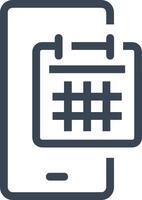 Calendar Icon for schedule reminder symbol image on the white background vector