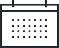 Calendar Icon for schedule reminder symbol image on the white background vector