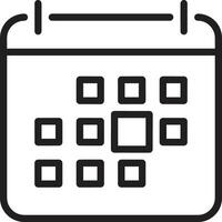 Calendar Icon for schedule reminder symbol image on the white background vector